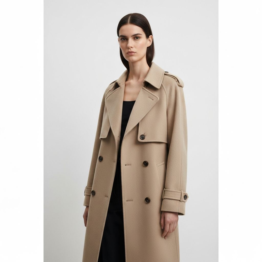 Wool-Blend Trench Coat