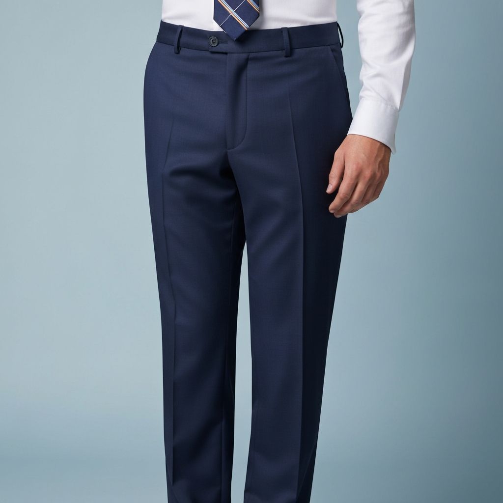 Navy Tailored Trousers